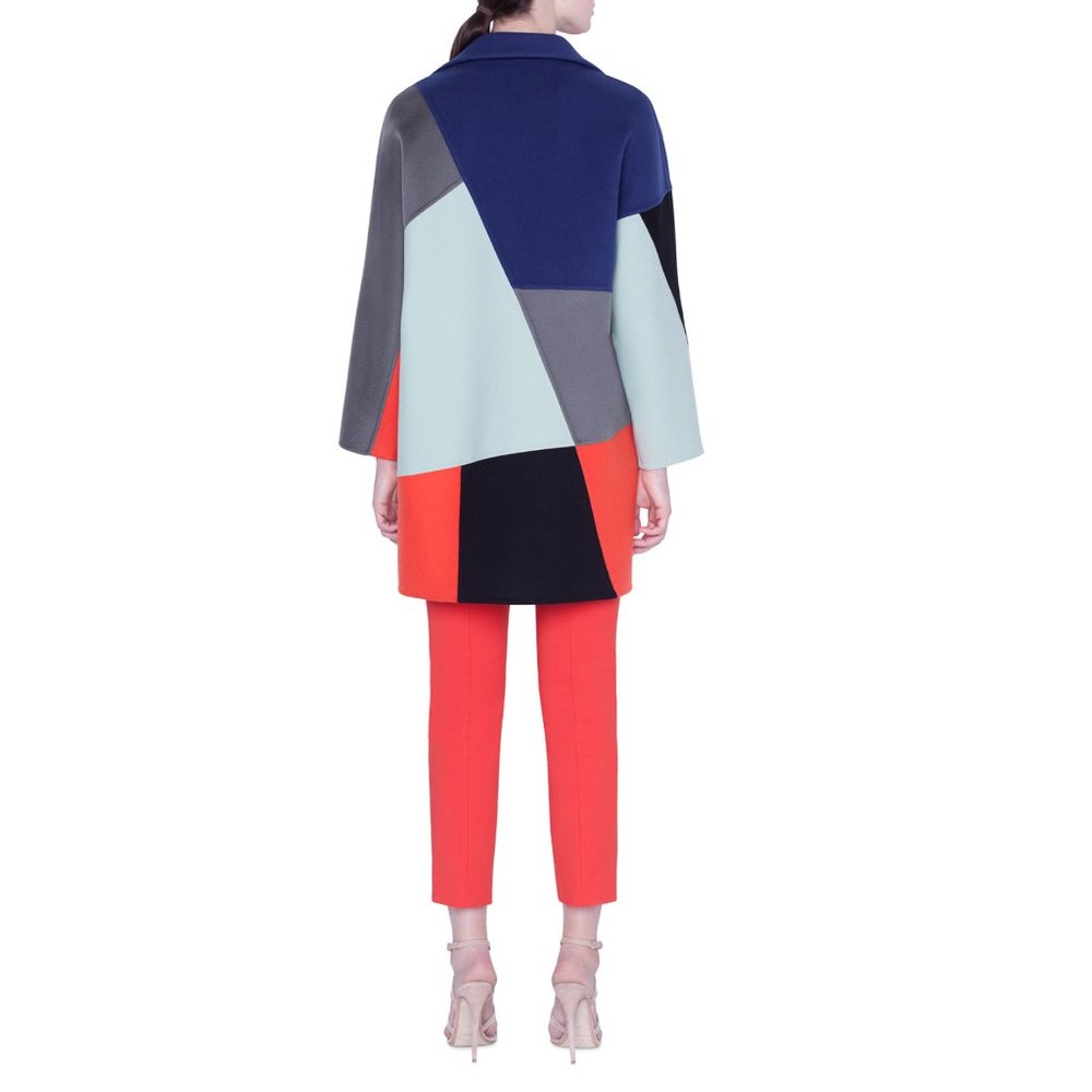 $5990 Akris Einstein Short Cashmere Coat-abstract cashmere coat-size 8-NWT - Picture 4 of 7